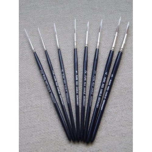 Pure Red Sable Paintbrush Size 0